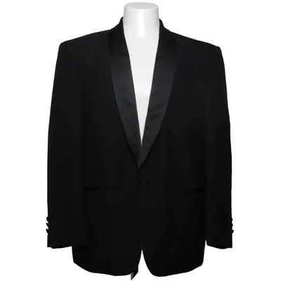 Veste de smoking (Noir) Polyester, Laine