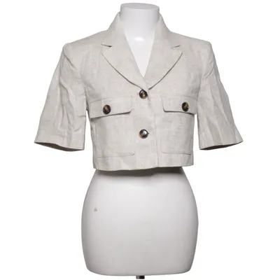 Blazer (Beige) fra Zara Bomuld, Linned, Polyester, Viscose