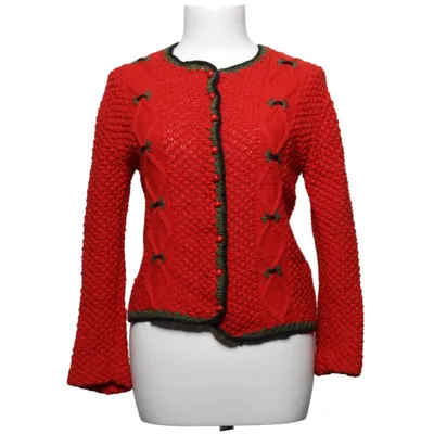 Strickjacke (Rot, Grün, Schwarz) Wolle