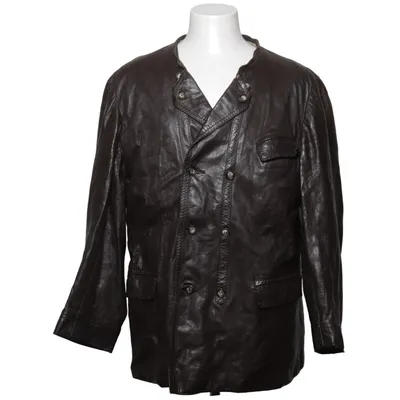 Läderjacka (Brun) från Malte Hulten Skinn, Viskos