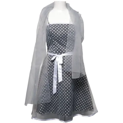 Robe de cocktail (Noir, Blanc) de Magic M Polyester, Viscose