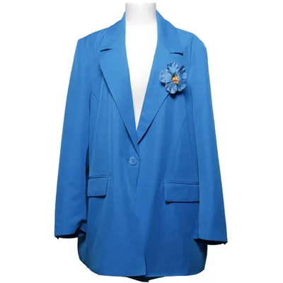 Blazer (Blue) from ONLY Carmakoma Polyester