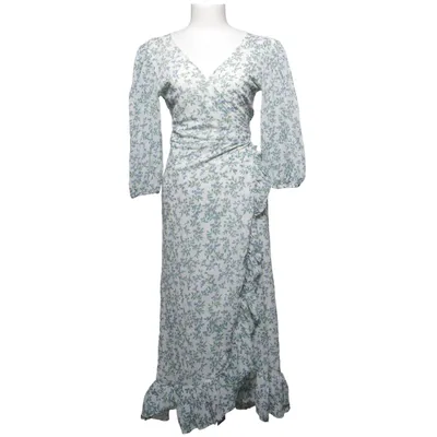 Wrap dress (White, Blue, Green) from Ganni Polyamide