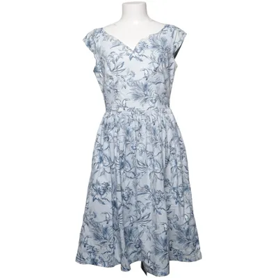 Dress (Blue, White) from Hell Bunny Cotton, Elastane