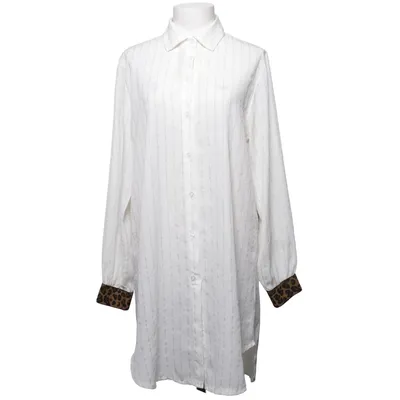 Skjorte (Hvid, Brun) fra Cat & Co Polyester