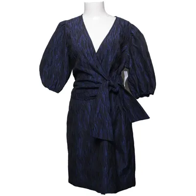 Robe portefeuille (Bleu, Noir) de Bubbleroom Polyester