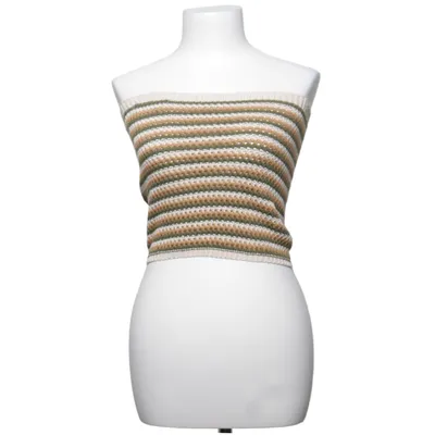 Tube top (Green, Beige, White) from Outfitbook Acrylic, Cotton