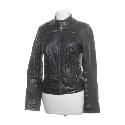 Leather jacket (Black) from Manguun Leather, Polyester
