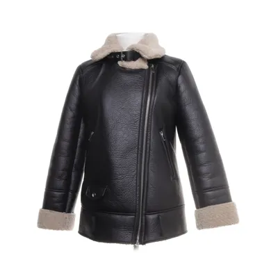 Shearling jacket (Black) from Stradivarius