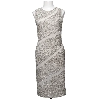 Robe de cocktail (Argent, Beige) de Alice + Olivia Élasthane, Polyamide, Polyester
