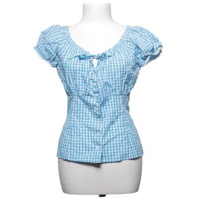 Dirndl blouse (Blauw, Wit) van Waldschütz Katoen