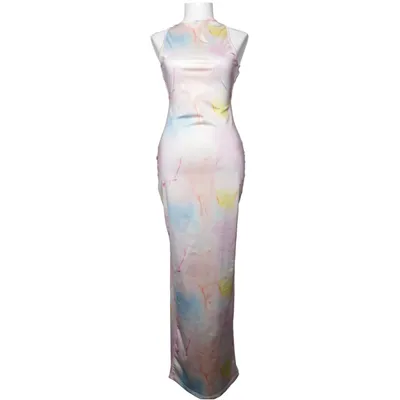 Maxi dress (Multicolored) from NA-KD Elastane, Polyester