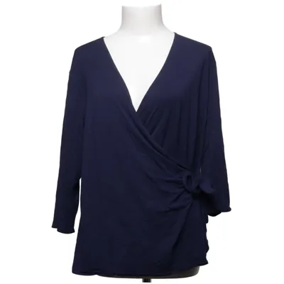 Wrap top (Blue) from Ecoline Elastane, Viscose