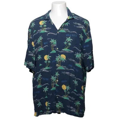 Short sleeve shirt (Blue, Multicolored) from H&M Viscose