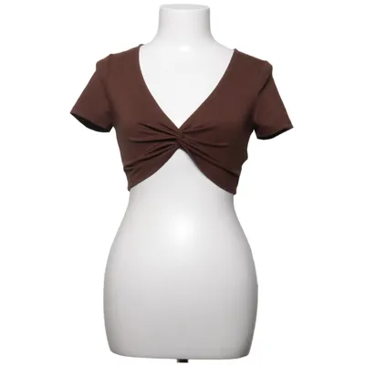 Crop top (Bruin) van Shein Katoen, Elastaan, Polyester