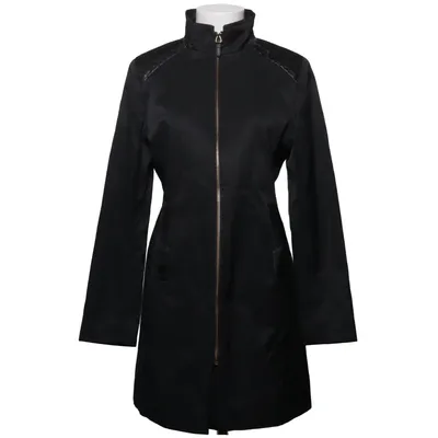 Coat (Black) from Via Spiga Cotton, Elastane, Polyester, Polyurethane, Viscose