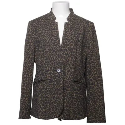 Blazer (Marron, Noir) de Sandwich Acétate, Coton, Élasthane, Polyester