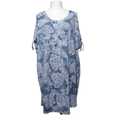 Jurk (Blauw, Wit) van Isolde Elastaan, Polyester