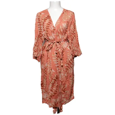 Slå-om-kjole (Orange, Brun) fra Zizzi Viscose