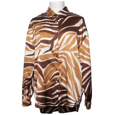 Blouse (Brown, Beige, White) from Unika Polyester