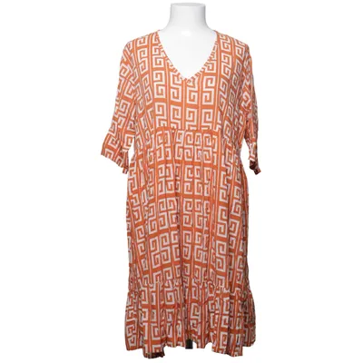 Jurk (Oranje, Wit) van Genesis Viscose