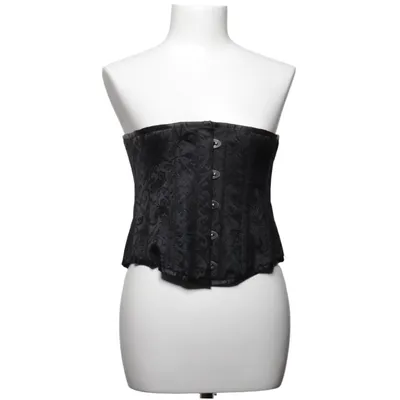 Corset (Black) from Gothicana by EMP Cotton, Polyester