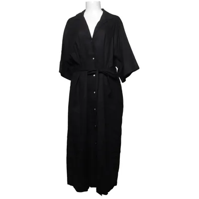 Shirt dress (Black) from Lindex Linen, Viscose