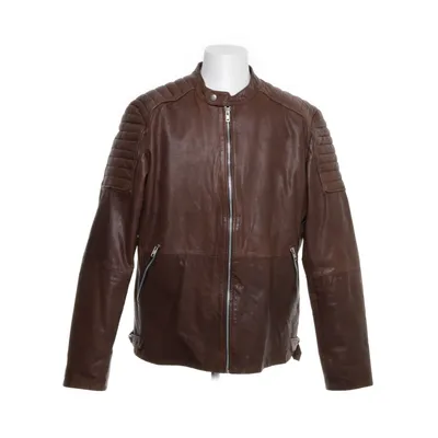 Läderjacka (Brun) från Originals by Jack & Jones Polyester, Skinn