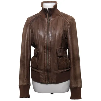 Leather jacket (Brown) from Terre Bleue Leather, Polyester