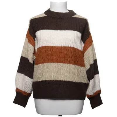 Sweater (Brown, Beige, White) from Monki Acrylic, Mohair