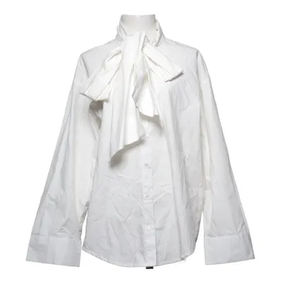 Pussy bow blouse (White) from NA-KD Cotton