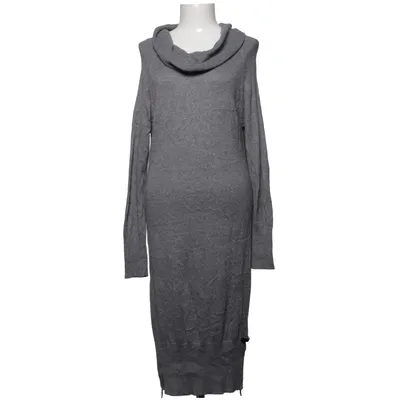 Jurk met col (Grijs) van Miss Baron Katoen, Polyamide, Viscose