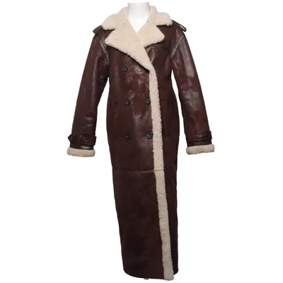 Veste en peau de mouton retournée (Marron) de Chris Wang Polyester