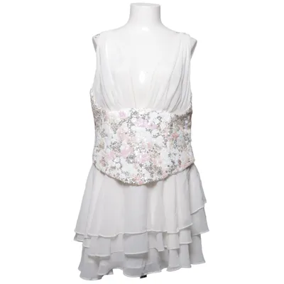 Jurk (Wit, Meerkleurig) van Oh Polly Elastaan, Gerecycled polyester