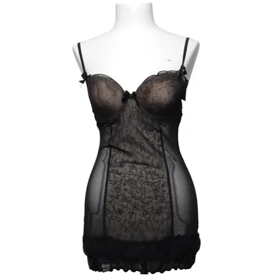 Negligé (Zwart) van Marilyn Monroe Elastaan, Polyester