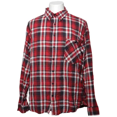 Chemise en flanelle (Rouge, Noir, Blanc) de Haleman Coton