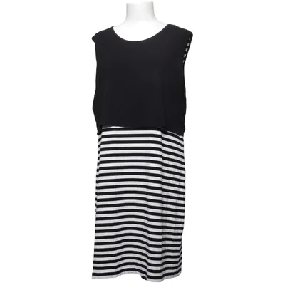 Jurk (Zwart, Wit) van Denim & Co Elastaan, Viscose