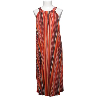 Maxi dress (Red, Orange, Multicolored) from Leana Mode Polyester
