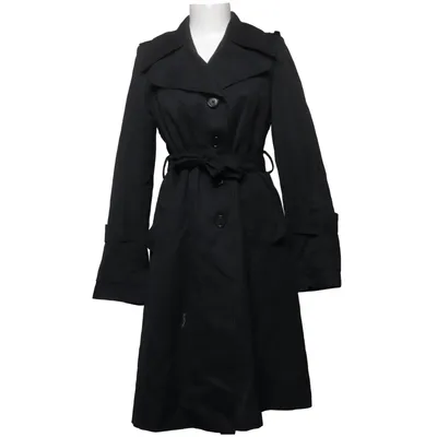 Trenchcoat (Zwart) van Piretta Polyester, Viscose