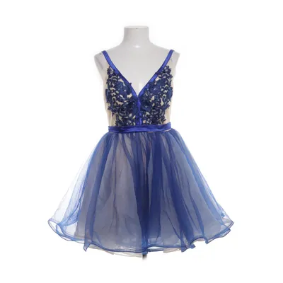 Cocktailkleid (Blau, Weiß) von JJ's House Polyester