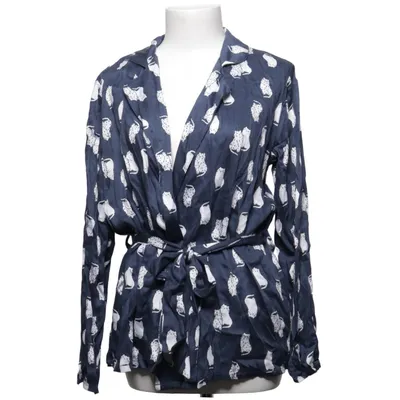 Wikkelblouse (Blauw, Wit) van Etam Viscose