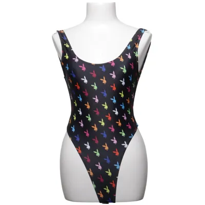 Maillot de bain une pièce (Noir, Multicolore) de Playboy x Missguided Élasthane, Polyester