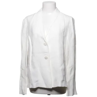 Blazer (Hvid) fra Giorgio Armani Linned, Silke, Viscose