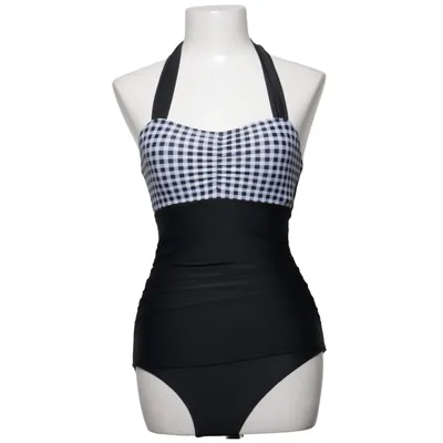 Badpak (Zwart, Wit) van Pussy Deluxe Elastaan, Polyamide, Polyester