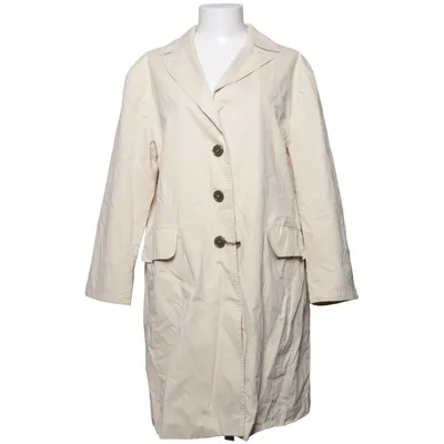 Frakke (Beige) fra DinoModa Acetat, Bomuld, Cupro, Polyurethan