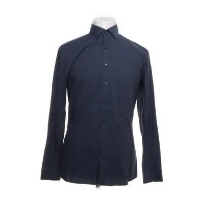 Shirt (Blauw) van Olymp Katoen, Elastaan