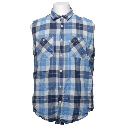 Short sleeve shirt (Blue, White) from Pocoloco Cotton