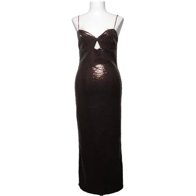 Aftenkjole (Brun, Flerfarvet) fra Gina Tricot Elastan, Polyester