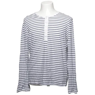 T-shirt manches longues (Blanc, Bleu) de H&M Coton