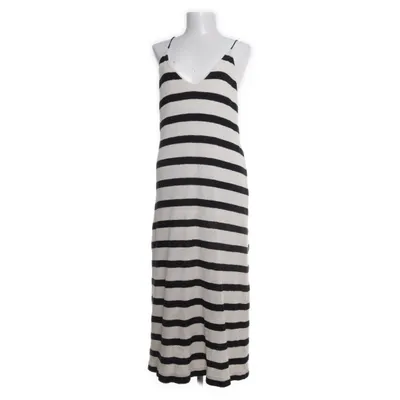 Maxi jurk (Beige, Zwart) van Massimo Dutti Katoen